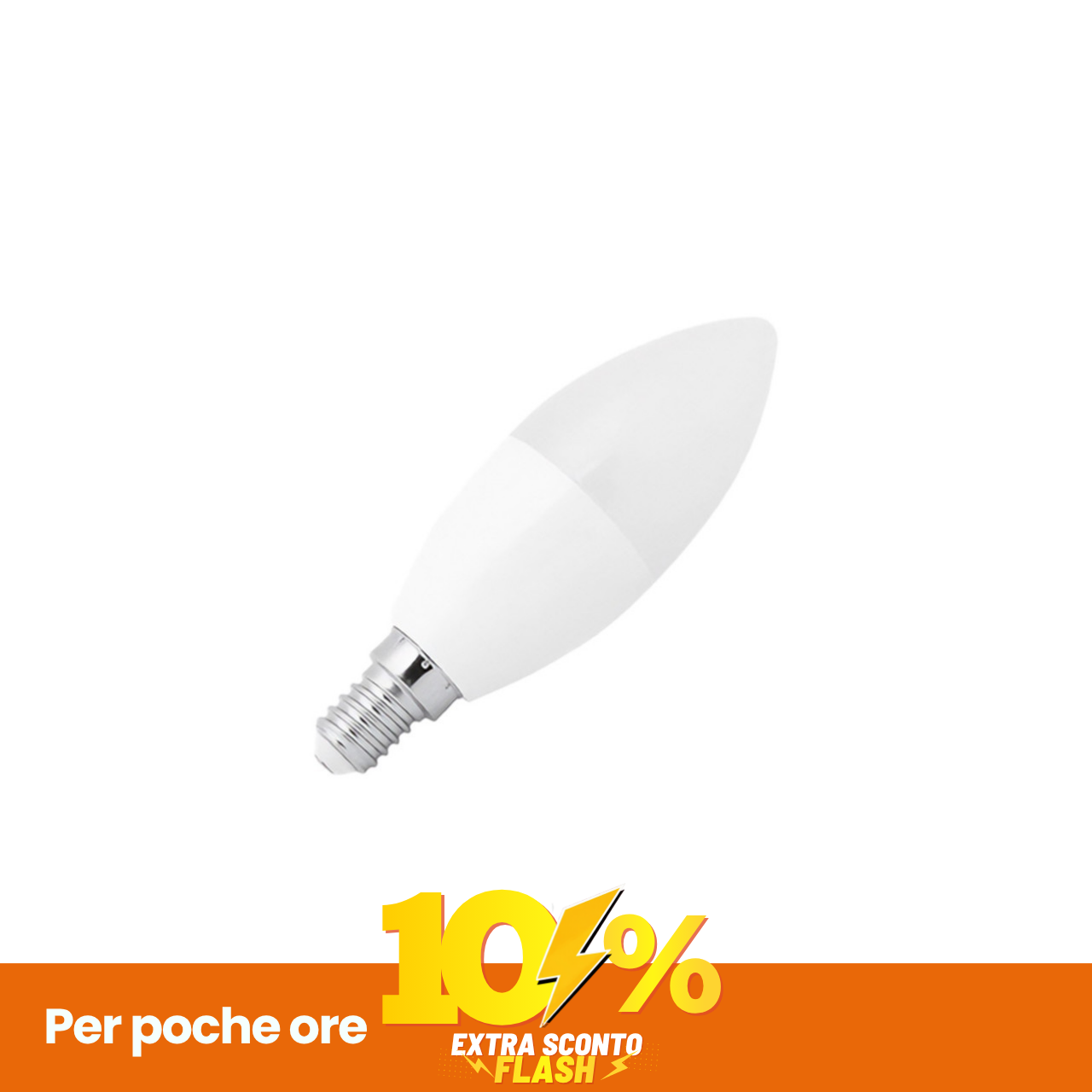 Lampada LED E14 9W C37 105Lm/W Colore Bianco Freddo 6.000K-image