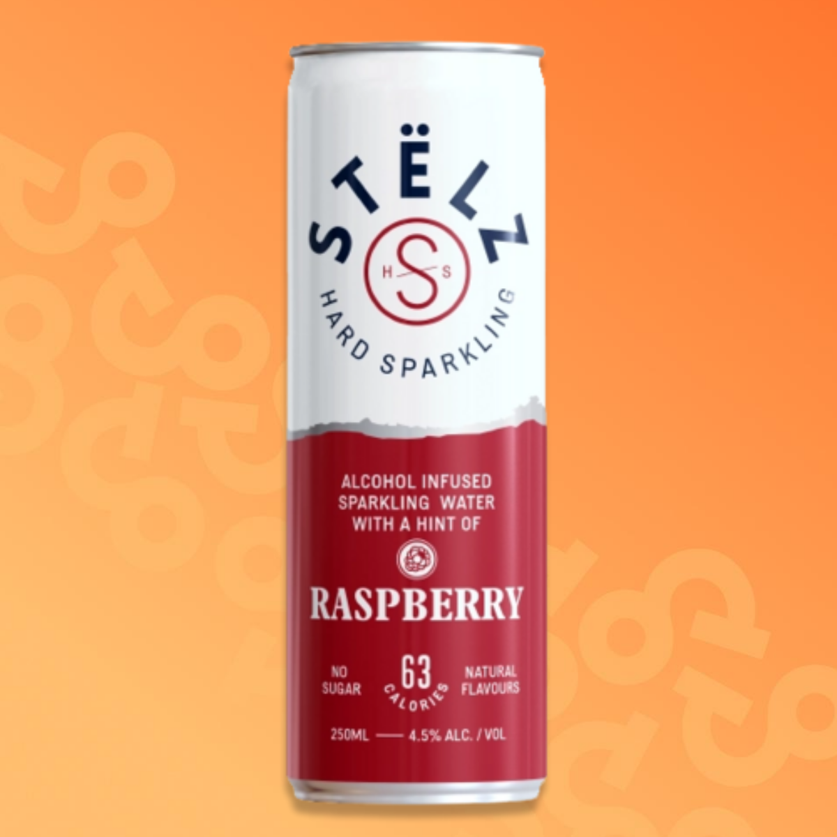 Stëlz hard seltzer Raspberry 25 cl can