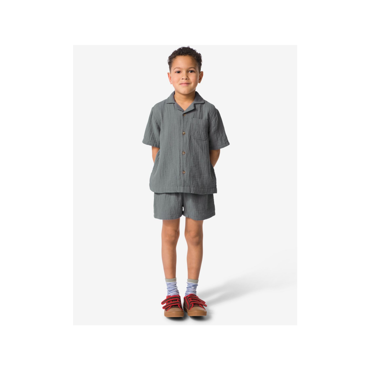 HEMA HEMA Kinderset Regular Fit Grijs (grijs)