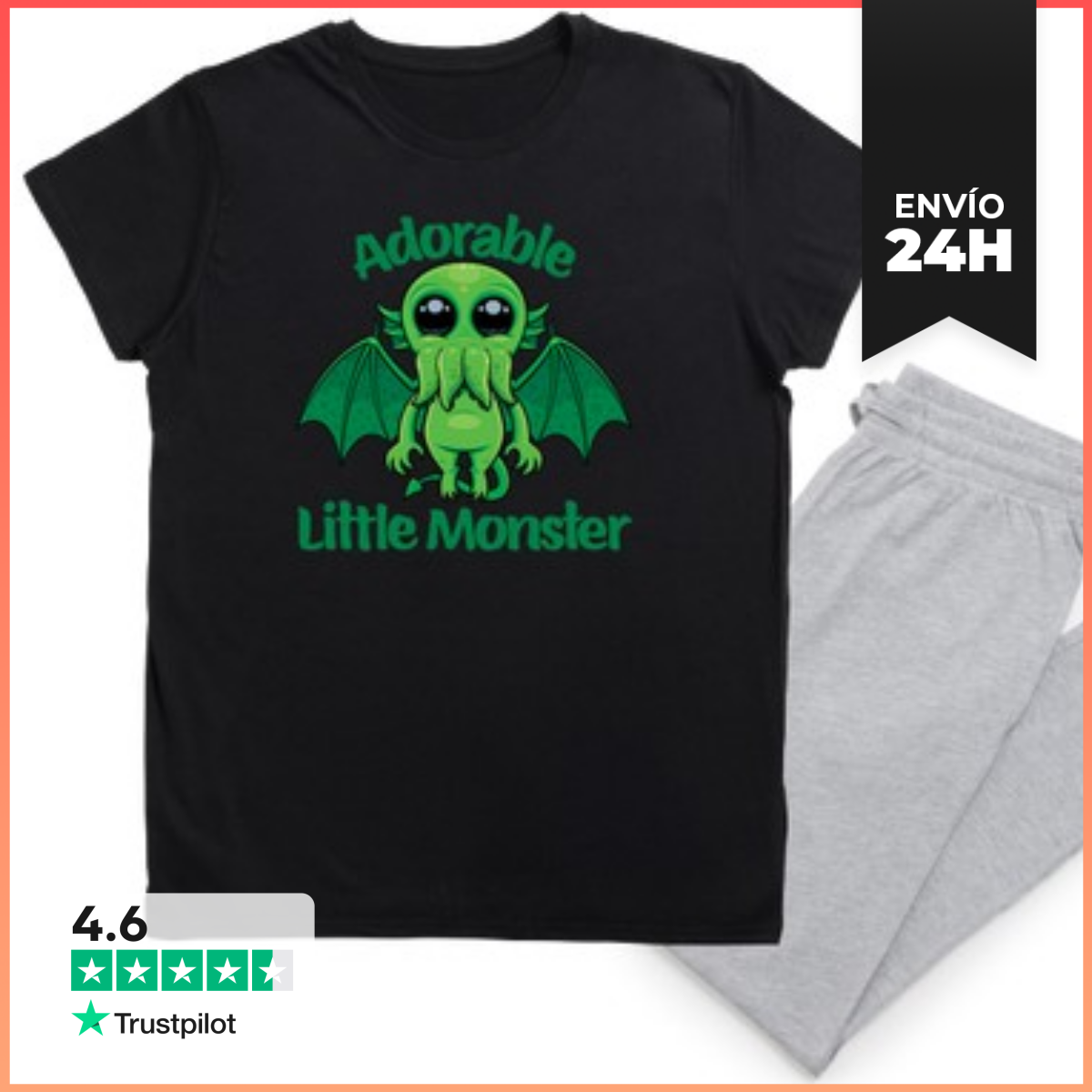 Pijama Kawaii Cthulhu Adorable Pequeño Monstru LaTostadora