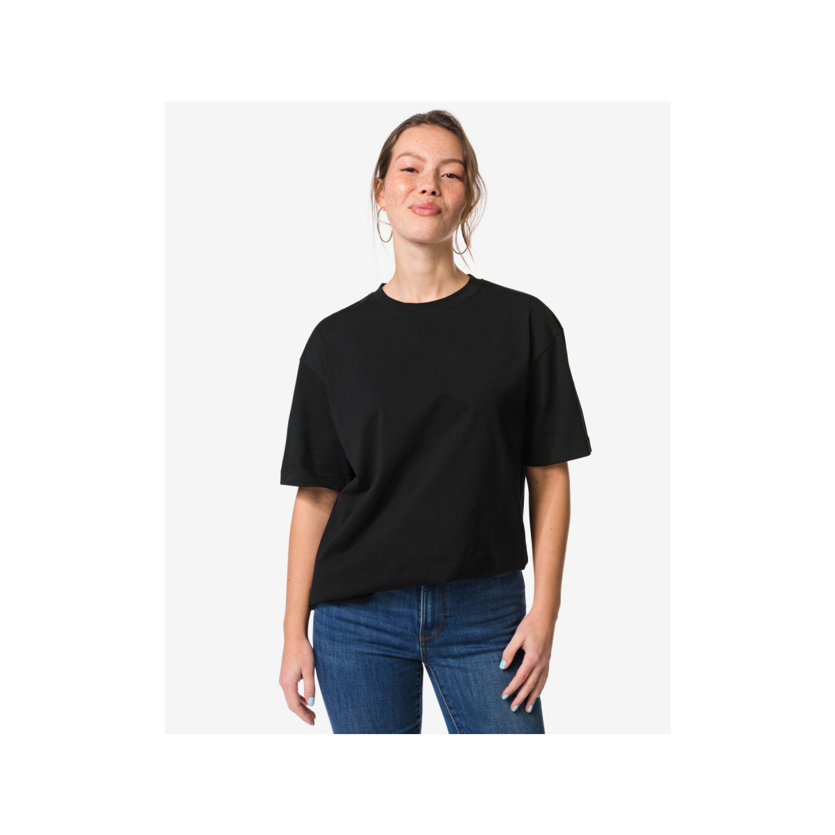 HEMA Dames T-shirt Do jersey zwart (zwart)