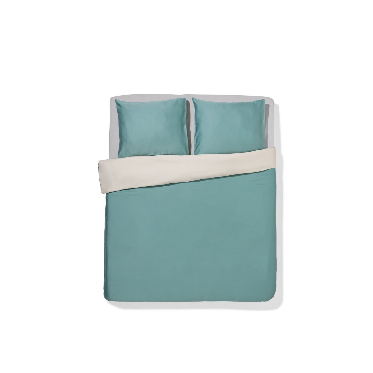 HEMA HEMA Dekbedovertrek 240x200/220cm Satijn Groen (groen)