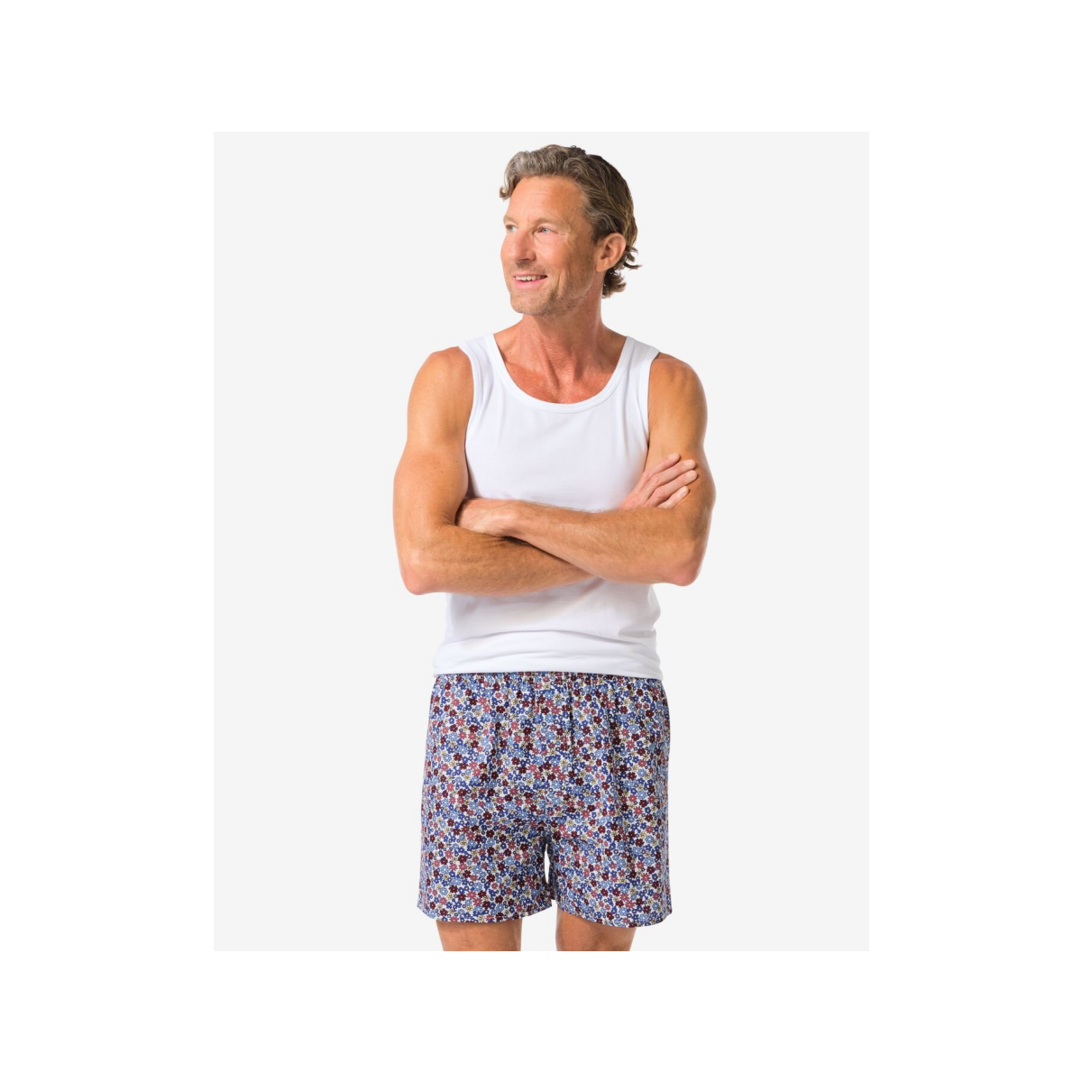 HEMA Losse herenboxer bloemen multicolor (multicolor)