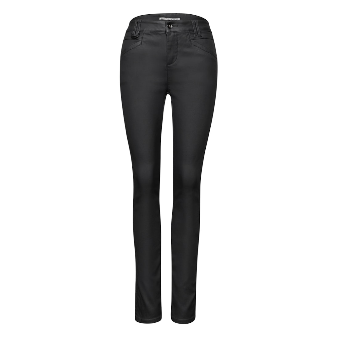 Street One Hose Slim Fit Viskose-Nylon Black