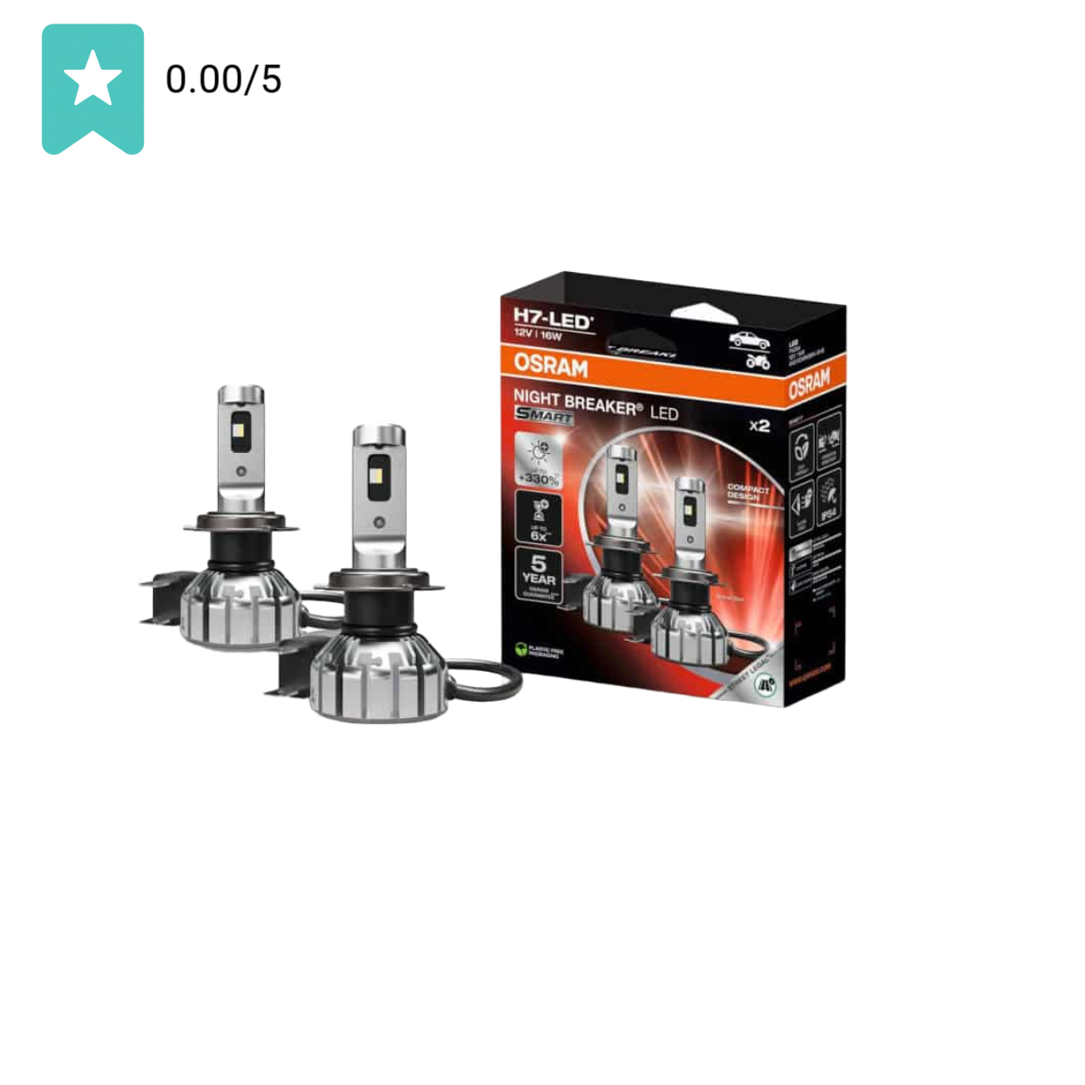 Osram Night Breaker Smart LED H7 – 64210dwnbsm-2hb – Set 2 Stuks | Autolampen | H7 lamp | Dutch Performance Products