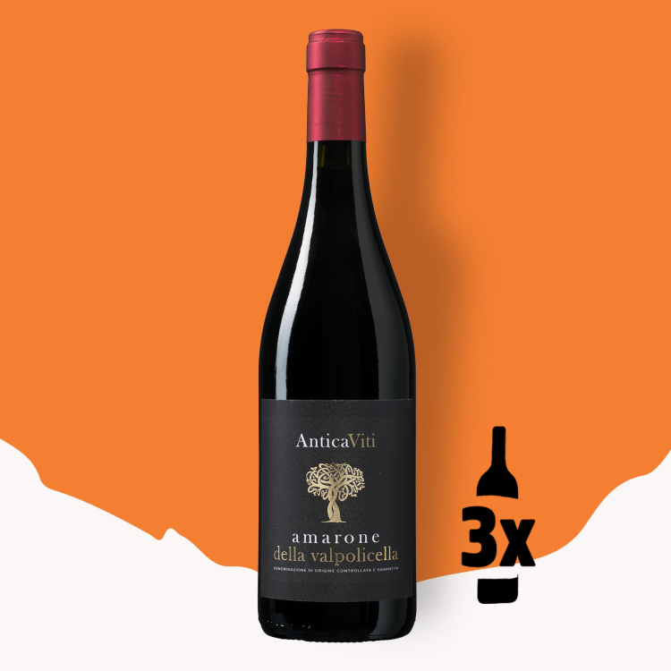 3 flessen Antica Viti Amarone della Valpolicella Probeerpakket 2022