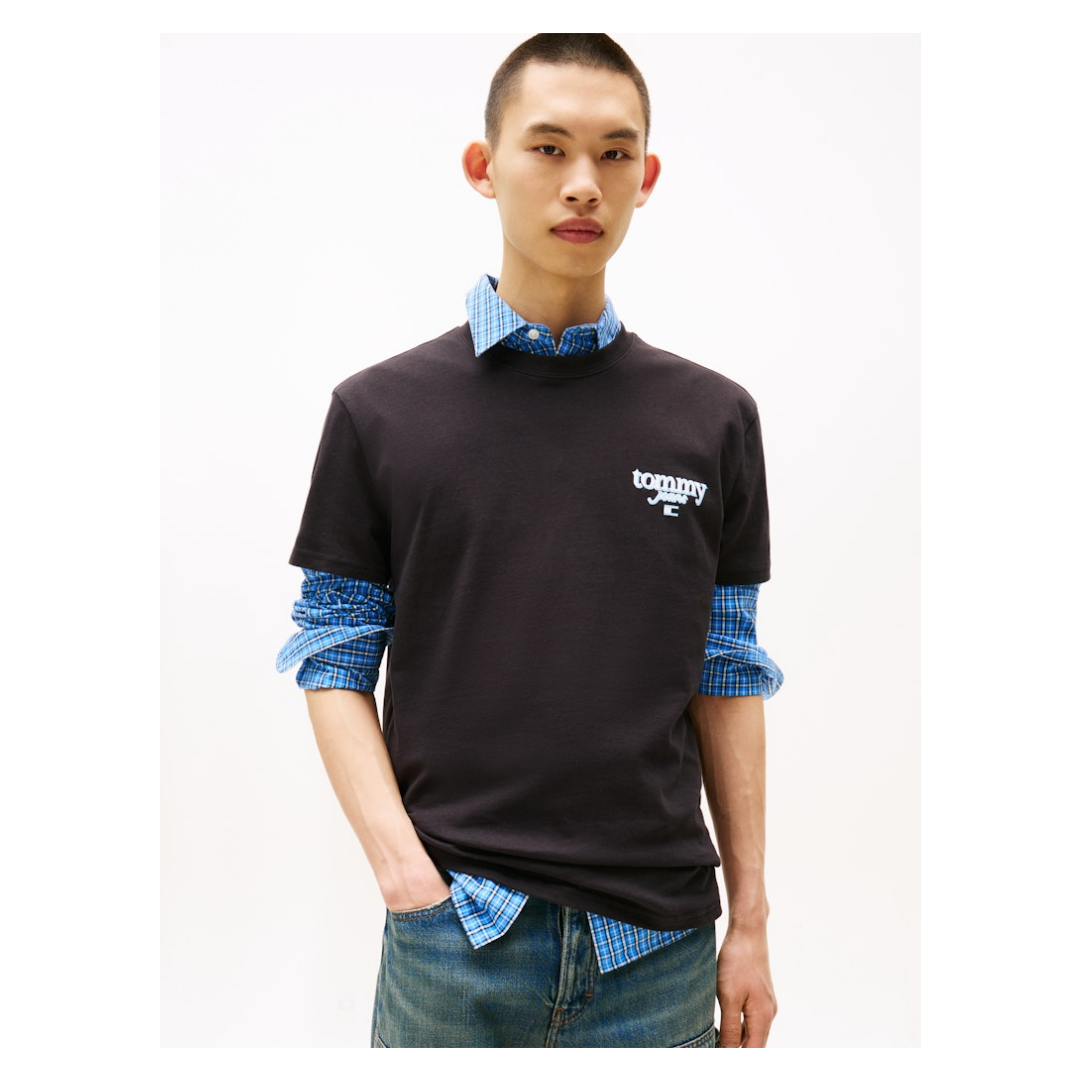 Tommy Jeans - Herren T-Shirt - Schwarz - Größe: M - bei Tara-M