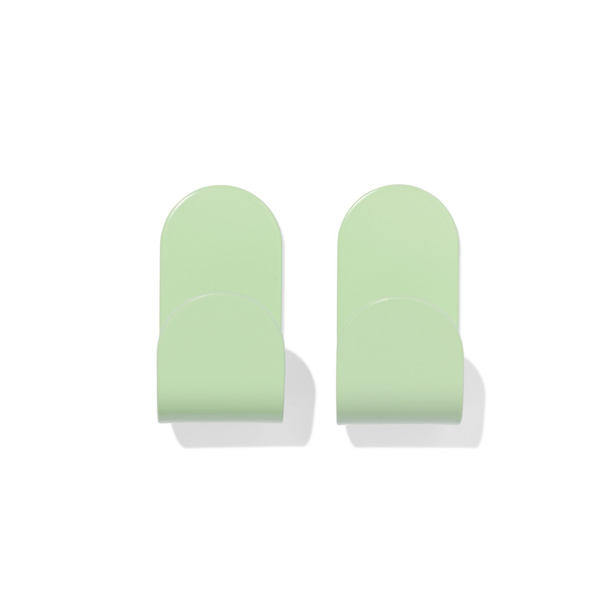 HEMA Plakhaken 2.5x5cm rvs groen - 2 stuks (groen)