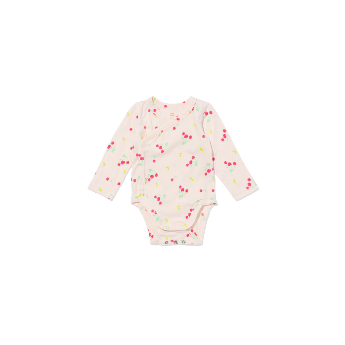 HEMA Newborn meegroei overslagromper kersen ecru (ecru)