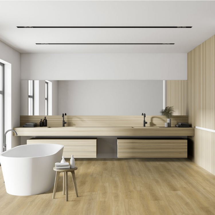 Lame de sol PVC effet bois clipsable selma honey clear Gerflor - 125 cm x 22.9 cm x 0.57 cm