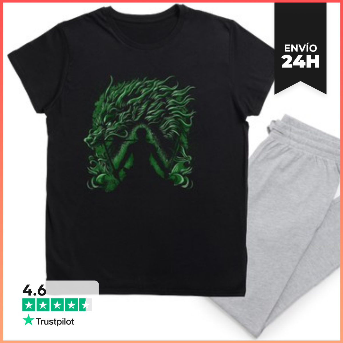 Pijama dragón verde pirata samurái laTostadora