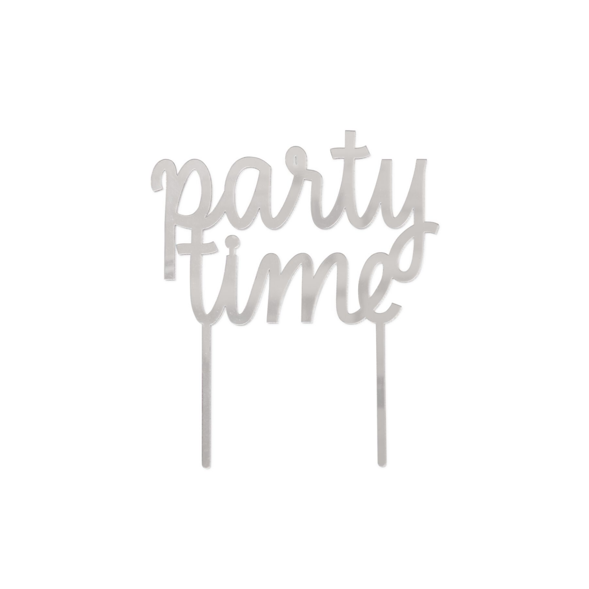 Caketopper Feest (zilver)