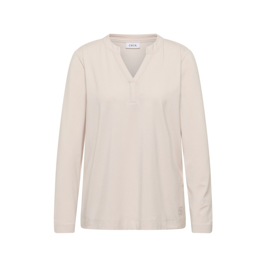 Cecil - Damen Langarmshirt - light greige - Größe: XL - bei Tara-M