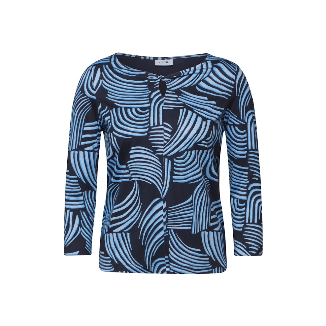 Cecil - Damen Langarmshirt - Blau - Größe: S - bei Tara-M