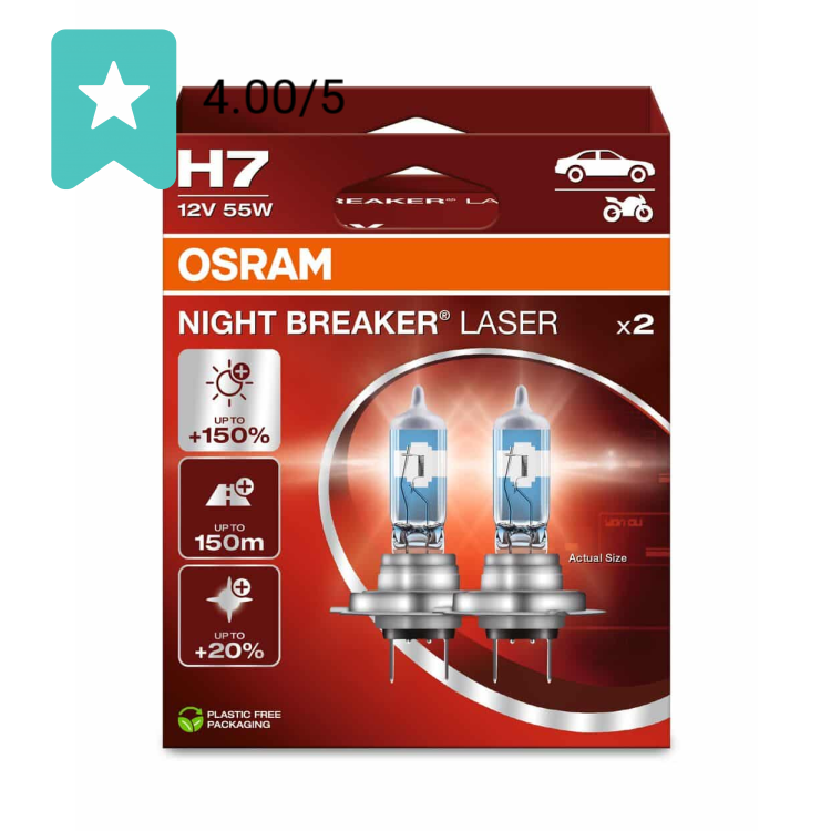 Osram Night Breaker Laser H7 12V/55W - 64210nl-2hb - Set 2 Stuks | Dutch Performance Products
