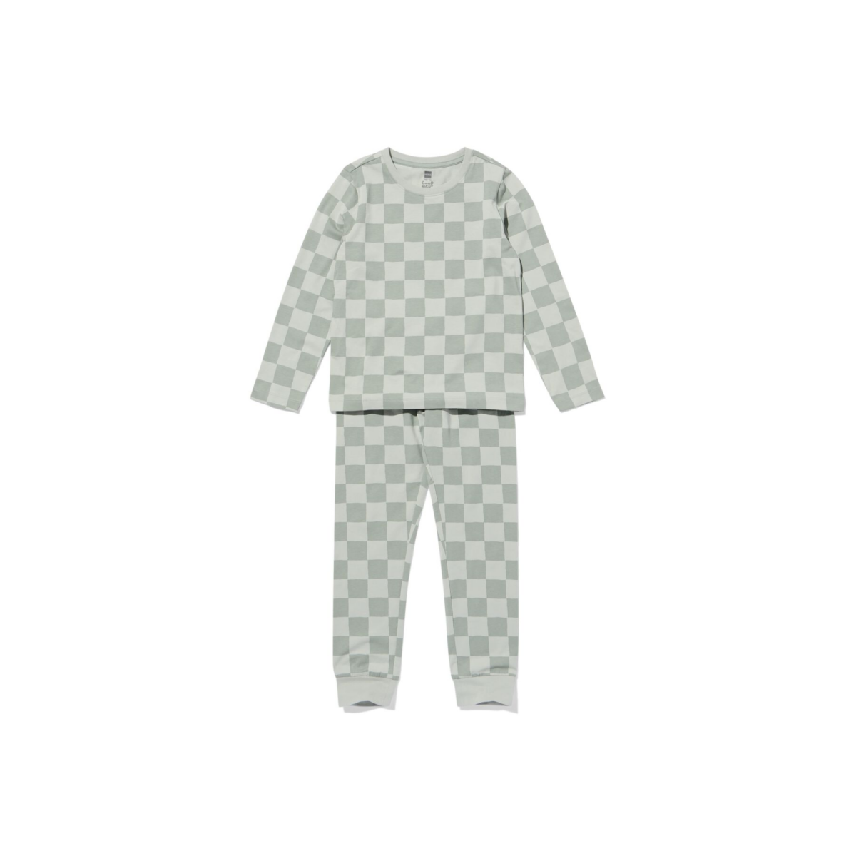 HEMA Kinderpyjama ruiten lichtgroen (lichtgroen)