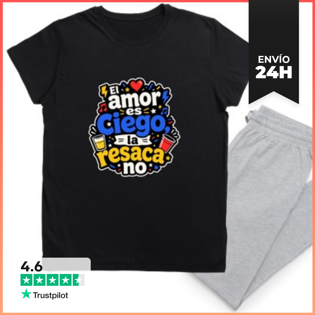 Pijama El Amor Es Ciego, La Resaca No LaTostadora