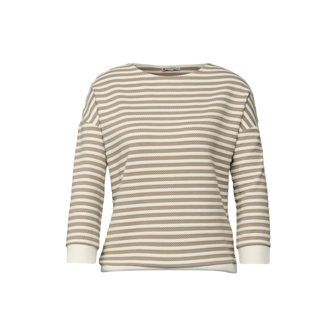 Street One - Damen Langarmshirt - Gelb sand - Größe: 38 - bei Tara-M