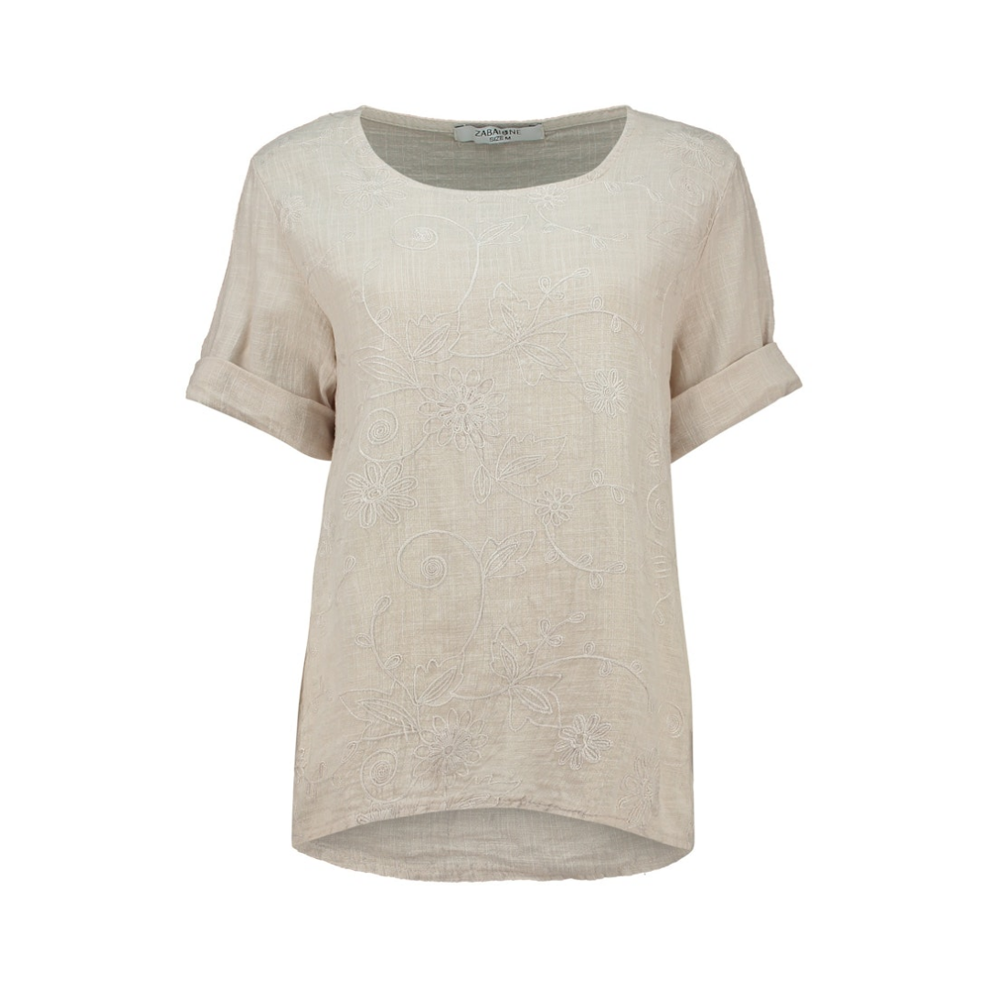 Zabaione - Damen Kurzarmbluse - Braun - Größe: XL - bei Tara-M