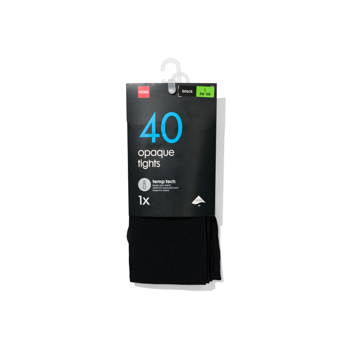 HEMA HEMA Temp Tech Panty 40denier Zwart (zwart)