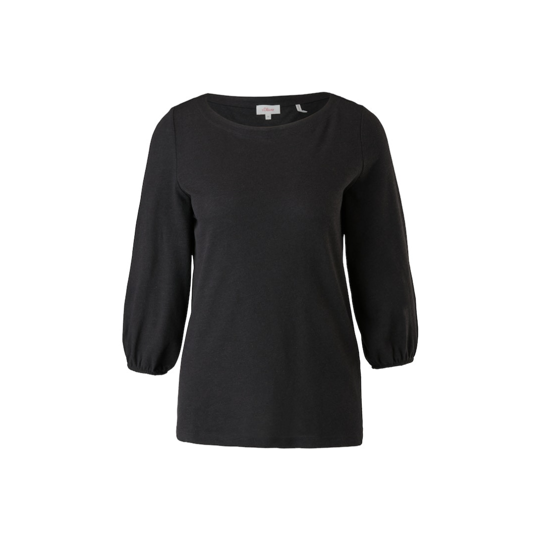 s.Oliver - Damen Langarmshirt - Schwarz - Größe: 40 - bei Tara-M
