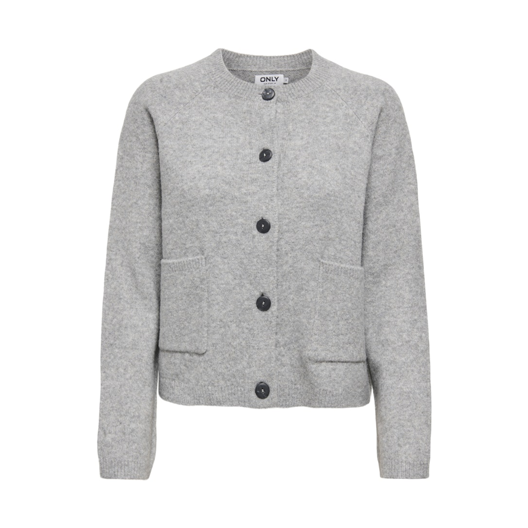 Only Onlpiemonte L/S Cardigan Knt Noos, Light Grey Melange - Bild 3