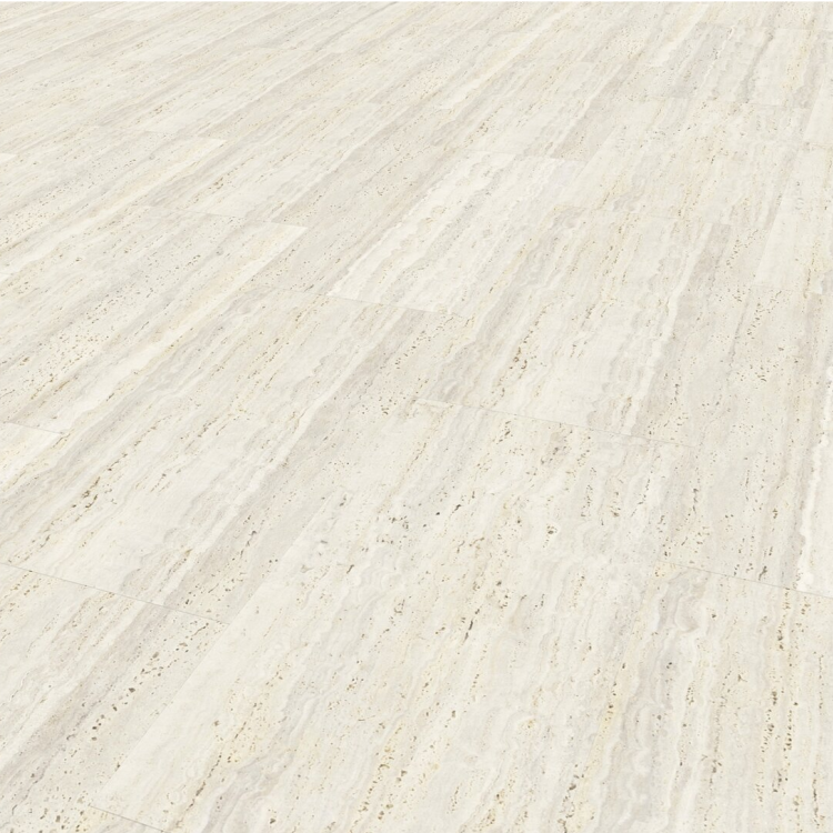 Dalle rectangulaire de sol PVC effet pierre clipsable travertin ivory Gerflor - 72.87 cm x 38.88 cm x 0.42 cm — vue 3