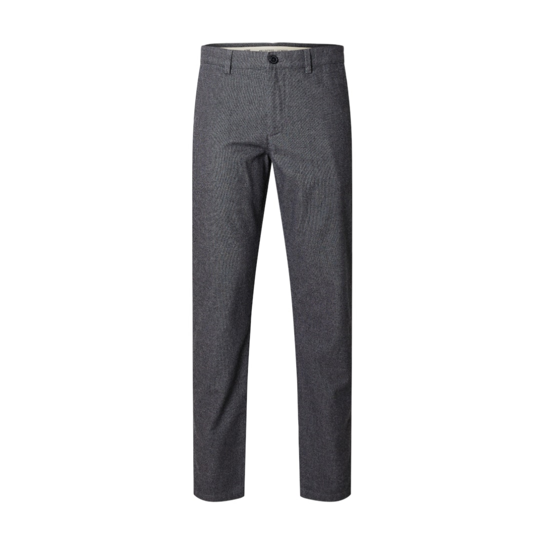 Selected Hose Slim Fit Baumwolle-Elastan Grau