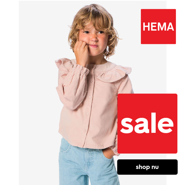 HEMA Kinderblouse corduroy bloemen lichtroze (lichtroze)