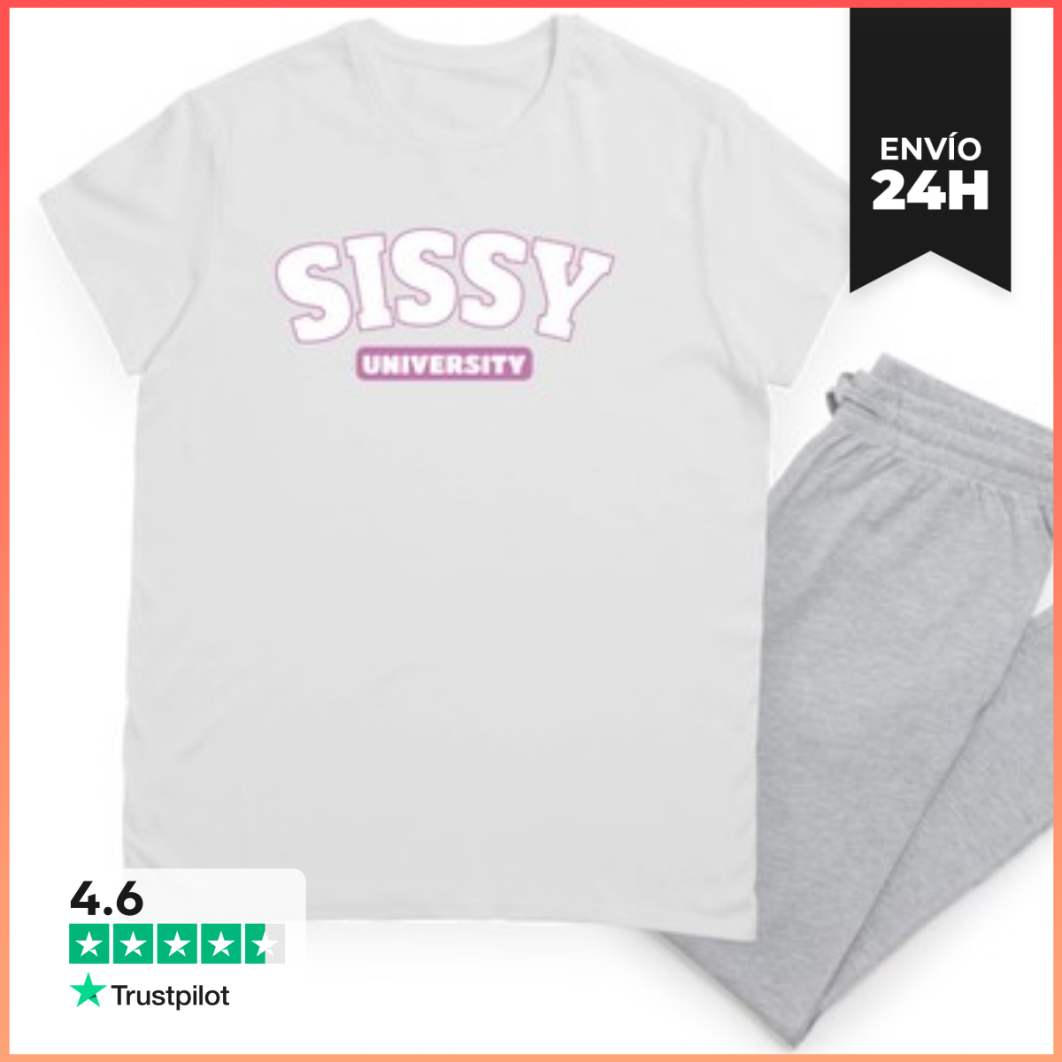 Pijama rosa de la universidad sissy laTostadora