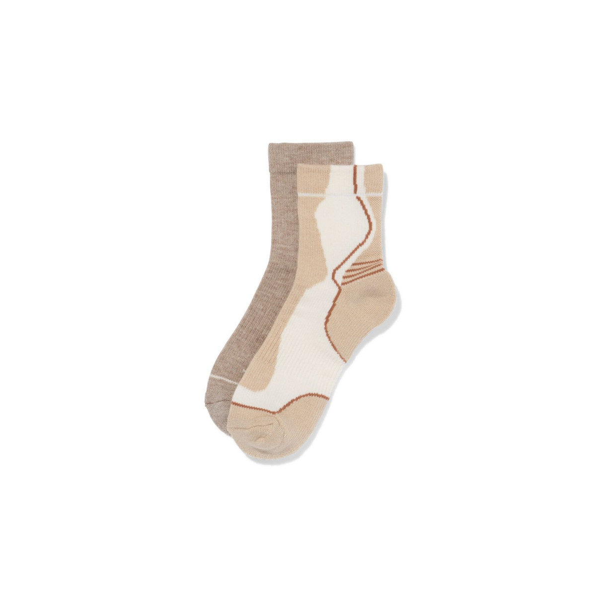 HEMA HEMA Dames Wandelsokken - 2 Paar Beige (beige)