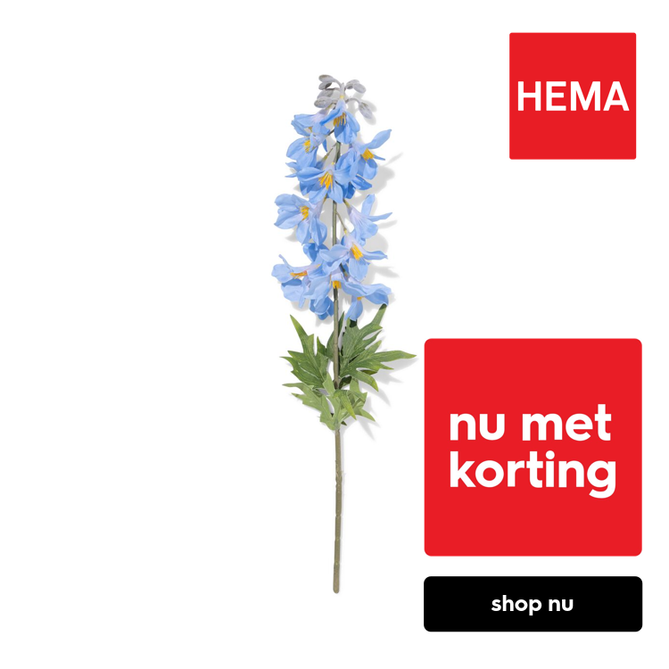 HEMA Kunstbloem delphinium 55cm blauw (blauw)
