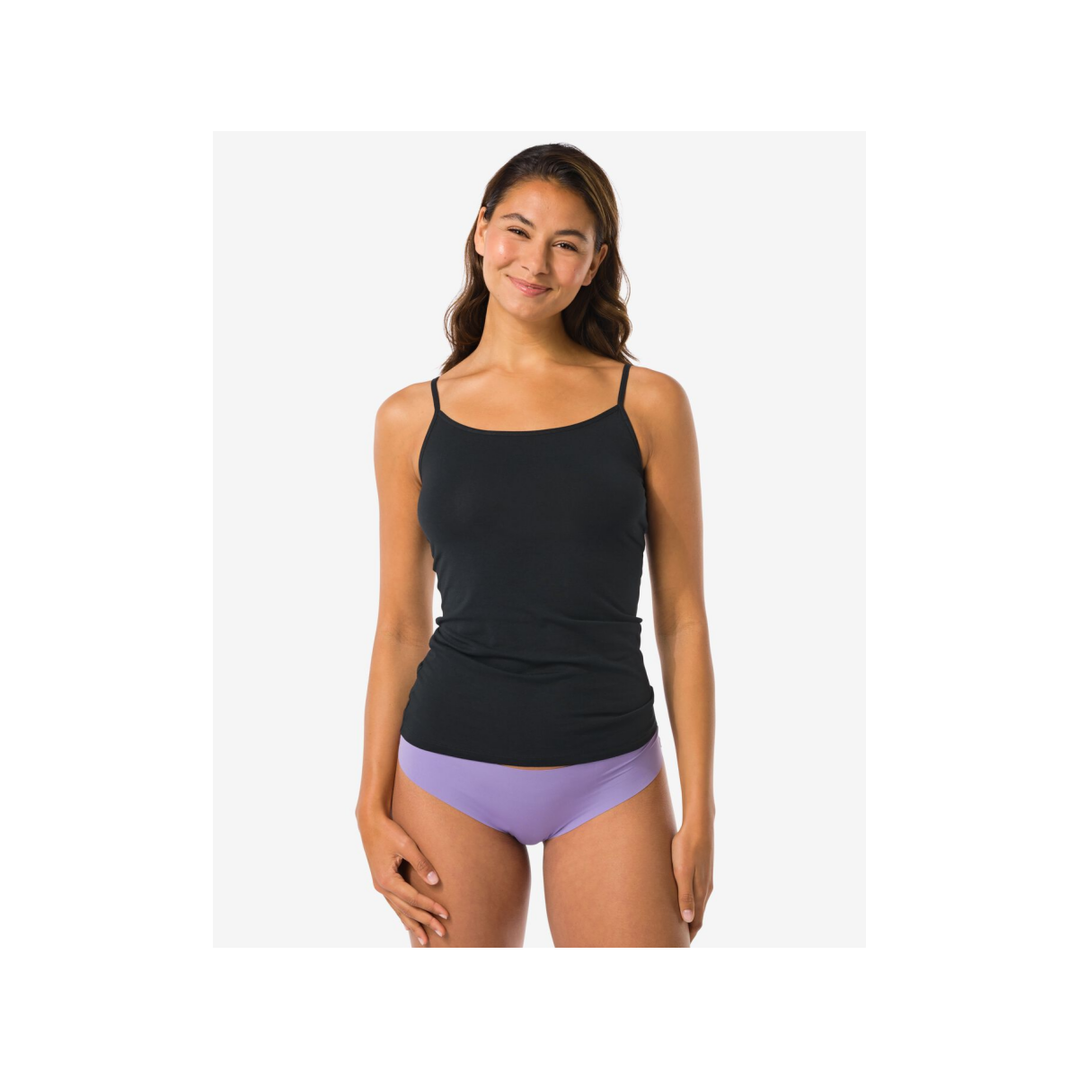 HEMA Dameshemd katoen spaghettibandjes zwart (zwart)