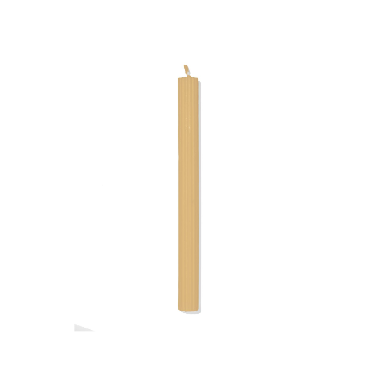 HEMA HEMA Huishoudkaars ⌀2.2x24cm Ribbel Lichtgeel (lichtgeel)