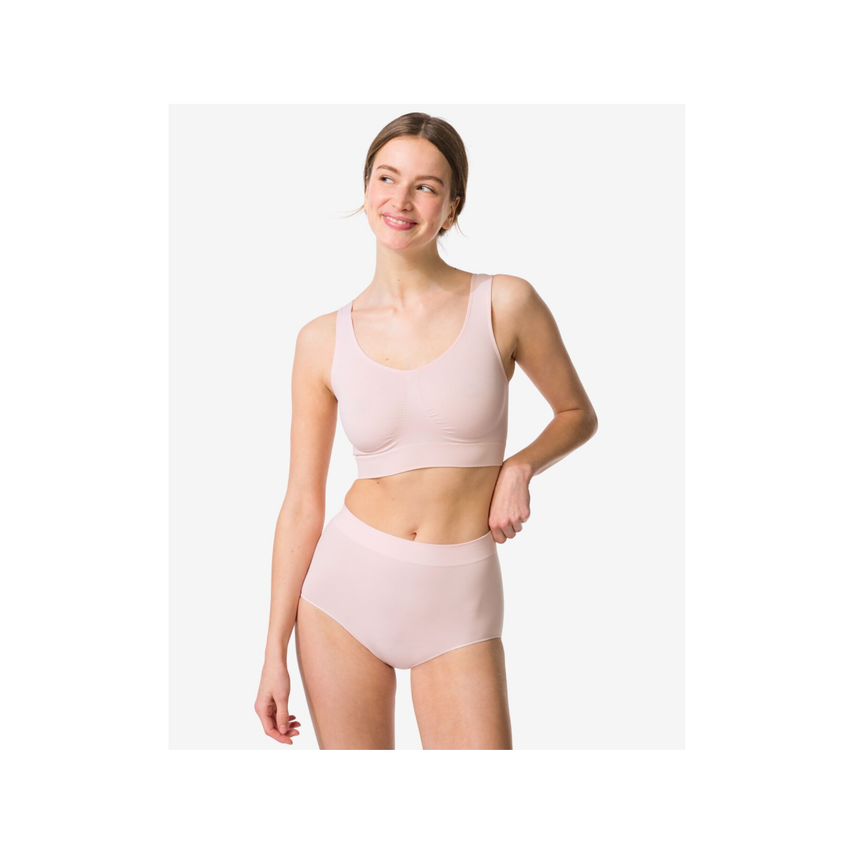HEMA Dames tailleslip naadloos micro lichtroze (lichtroze)