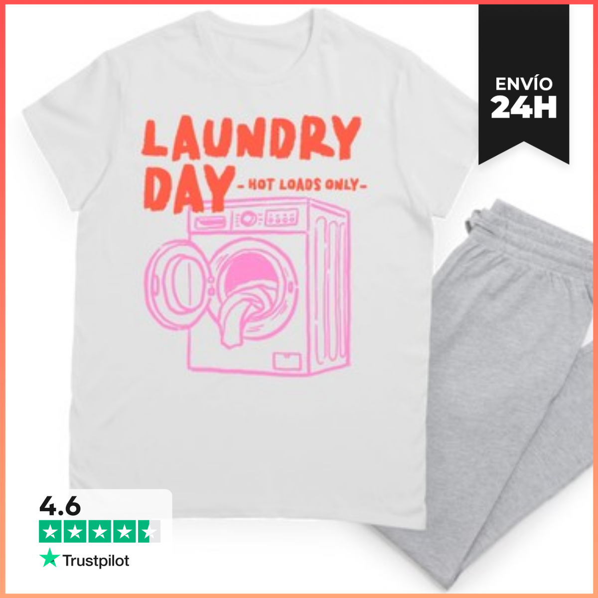 Pijama LAUNDRY DAY HOT LOADS ONLY laTostadora