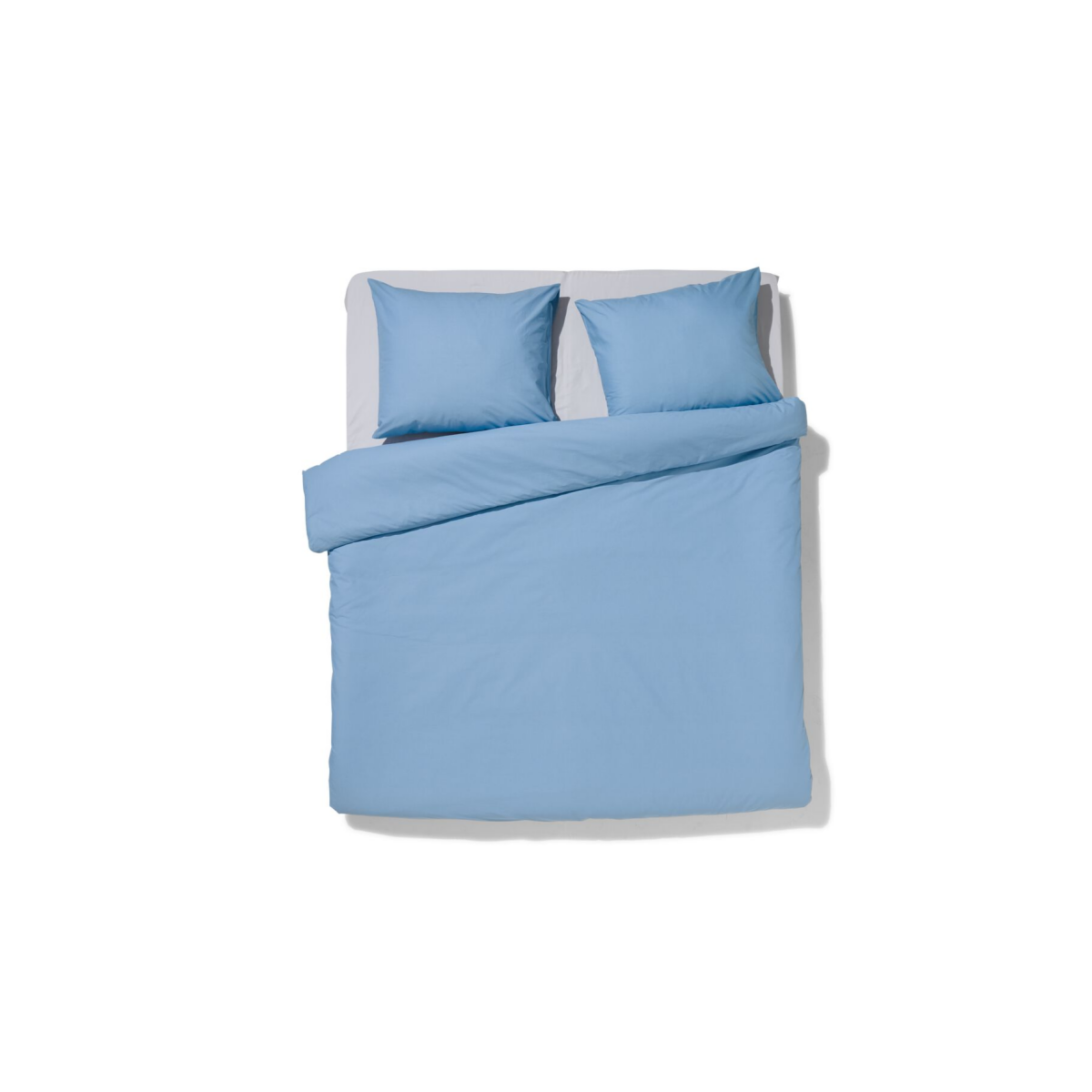 HEMA HEMA Dekbedovertrek 240x200/220cm Zacht Katoen Ijsblauw (lichtblauw)