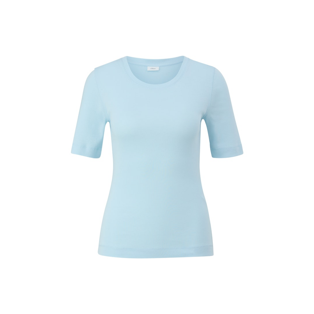 s.Oliver - Damen T-Shirt - Blau - Größe: 44 - bei Tara-M