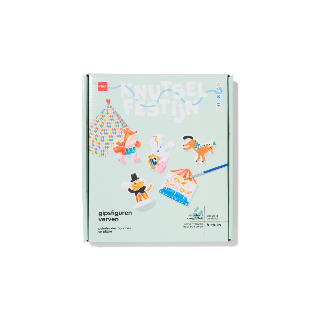 HEMA Gipsfiguren verven circus - 5 stuks