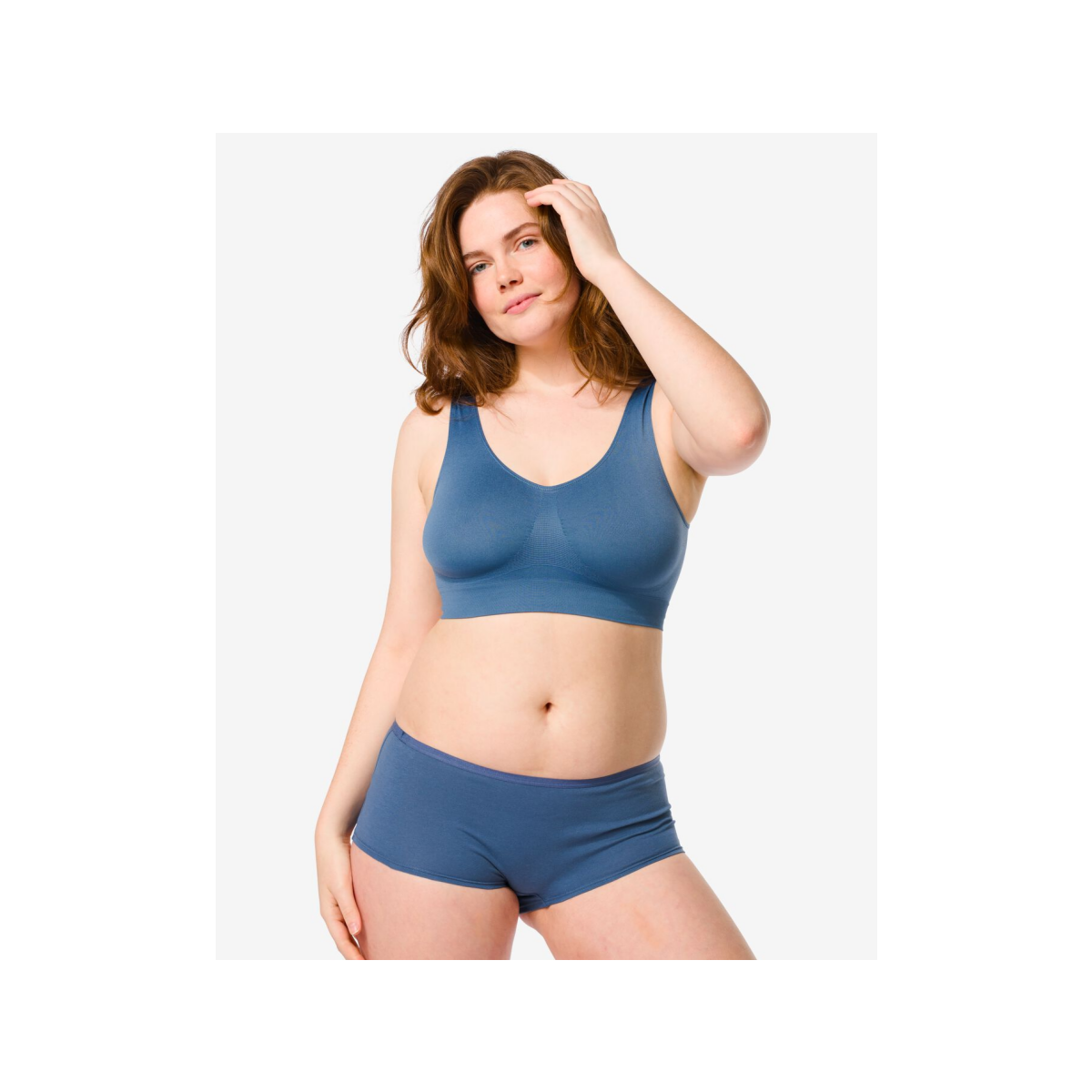 HEMA Damesboxer katoen - 2 stuks blauw (blauw)