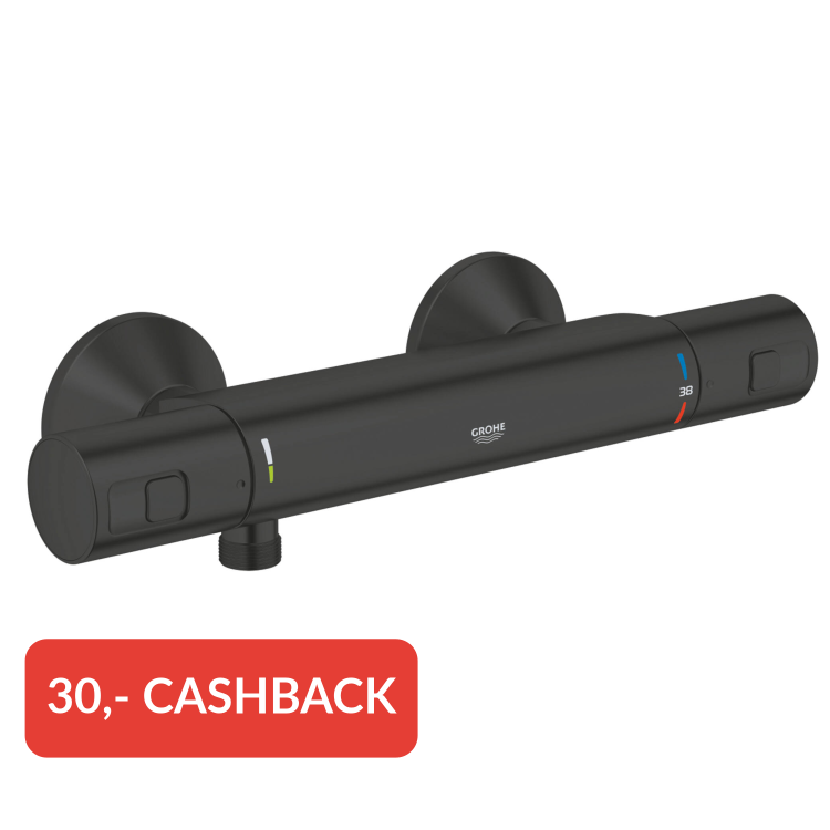Grohe QuickFix Precision Start douche thermostaatkraan 15cm matte black