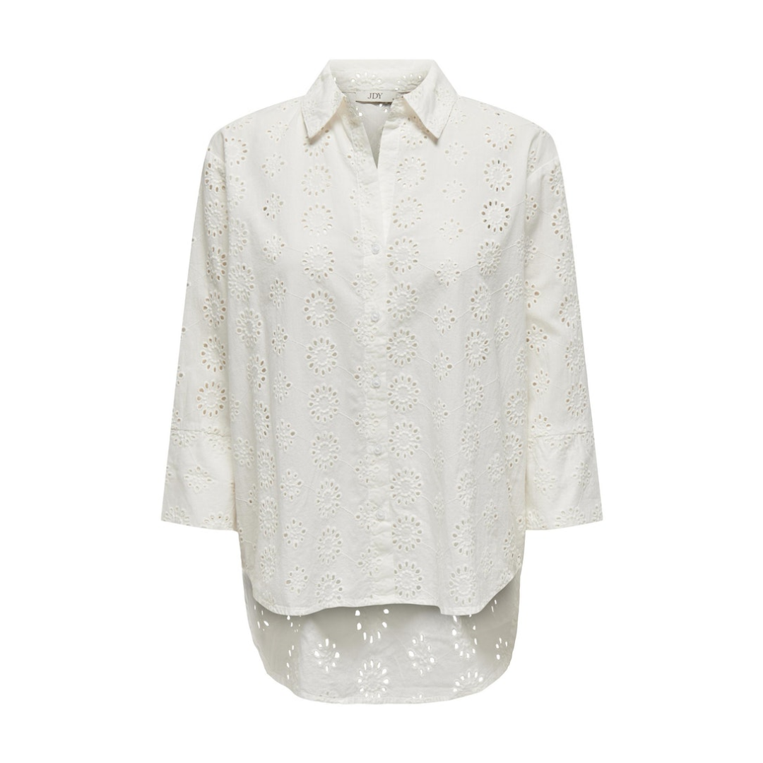 JDY Bluse 3/4 Long Baumwolle Cloud Dancer