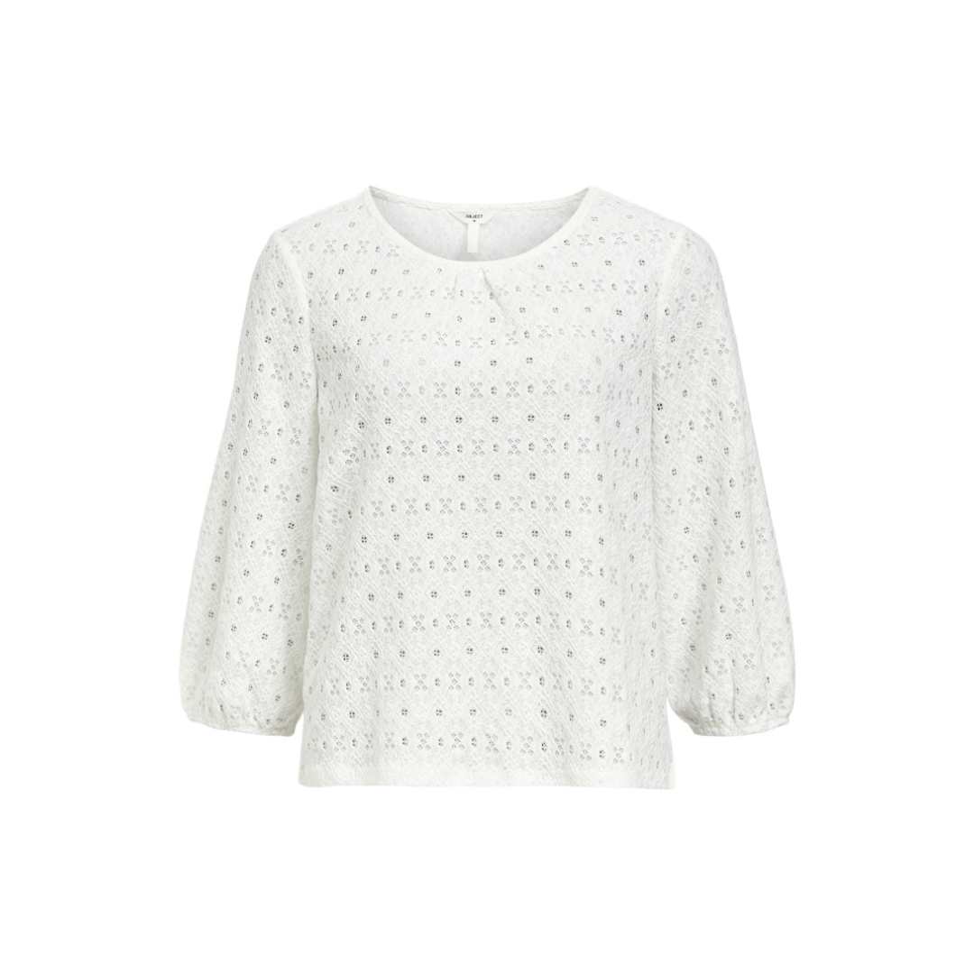 Object - Damen Langarmshirt - Weiß - Größe: M - bei Tara-M