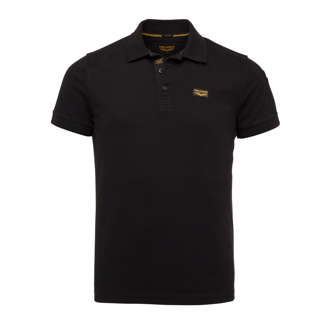 Pme Legend Herren Schwarz Poloshirt "Mit Ärmeltasche" Mit Logostickerei erhältlich in Größe 4XL/5XL/L (52/54)/M (48/50)/S (44/46)/XL (56/58)/XXL (60/62)/3XL (64/66) von Baur - Bild 5