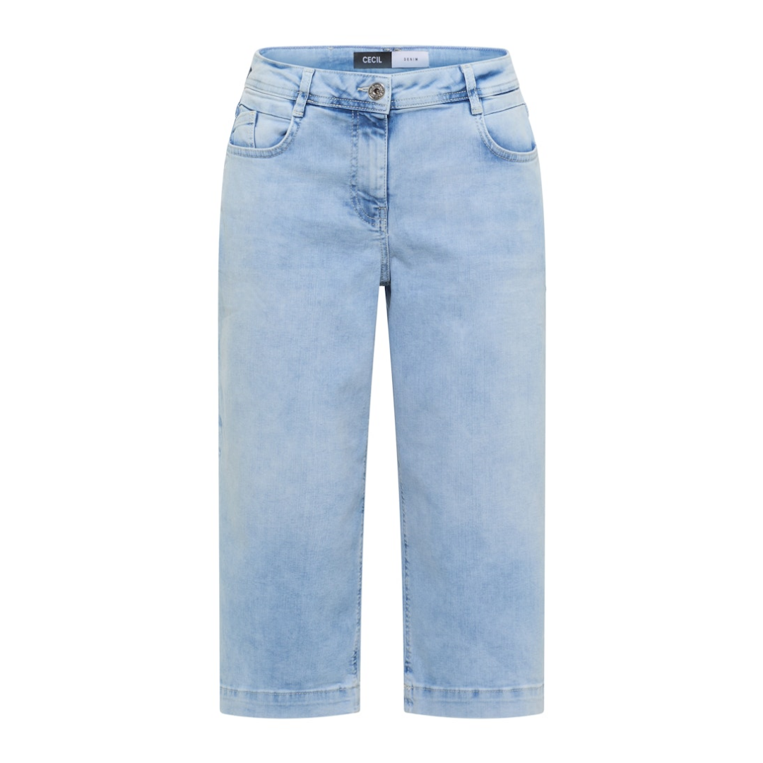 Cecil - Damen Langshorts - light blue random bleached - Größe: 30-19 - bei Tara-M