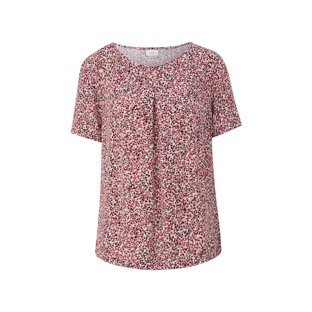 s.Oliver Black Label - Damen Kurzarmbluse - Rosa - Größe: 36 - bei Tara-M