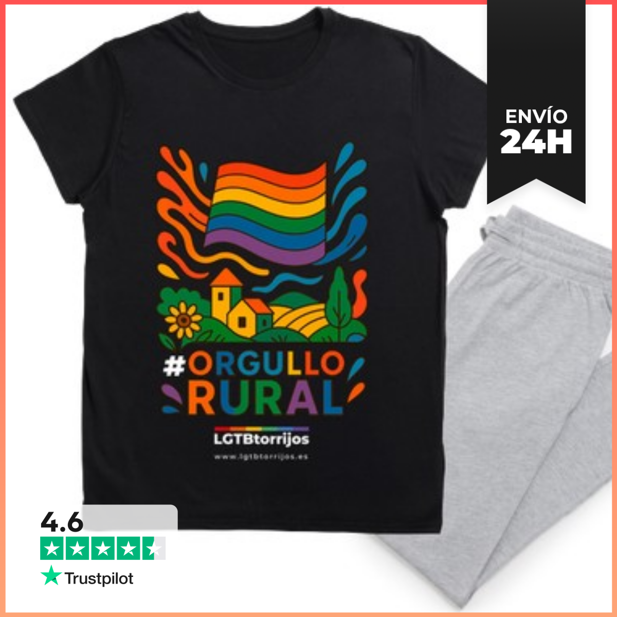 Pijama Orgullo Rural LGTBtorrijos Blanco LaTostadora