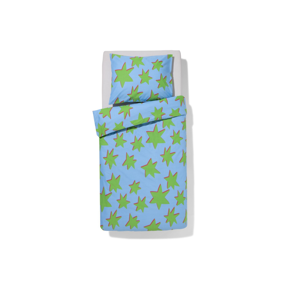 HEMA HEMA Kinderdekbedovertrek 140x200cm Zacht Katoen Sterren (blauw)