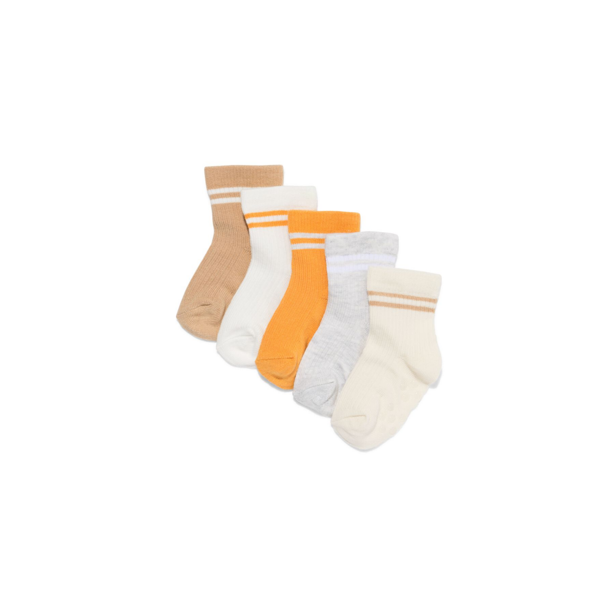 HEMA Babysokken strepen - 5 paar beige