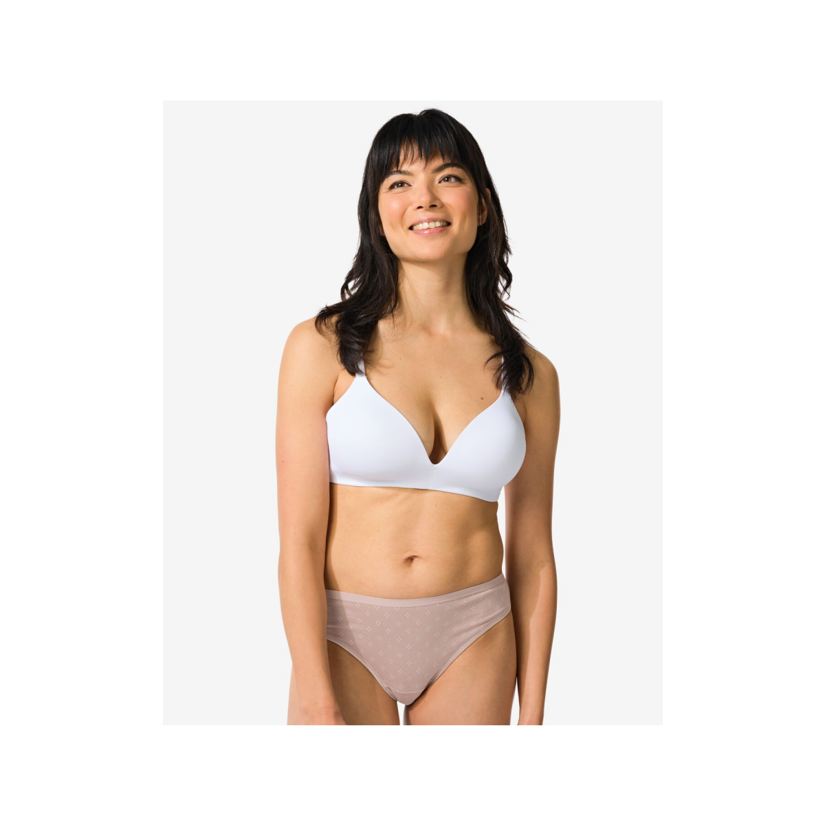 HEMA Damesstring katoen - 2 stuks lichtbruin (lichtbruin)